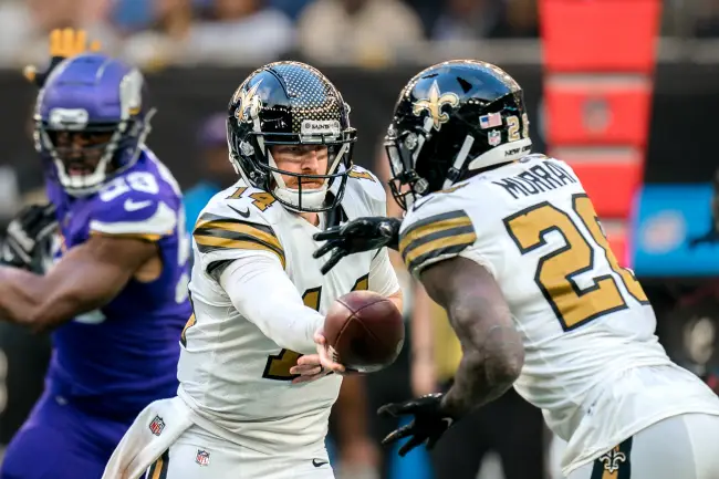 Andy Dalton und Latavius Murray New Orleans Saints