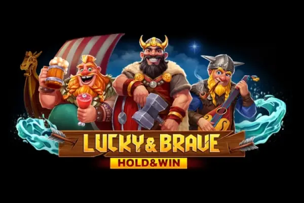 Lucky & Brave Hold & Win Logo