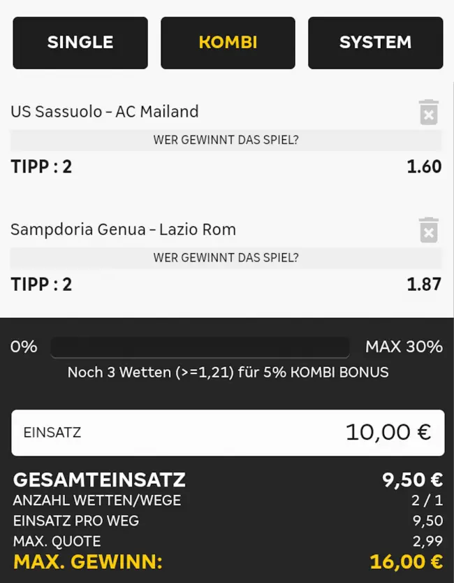 XTiP Wettschein