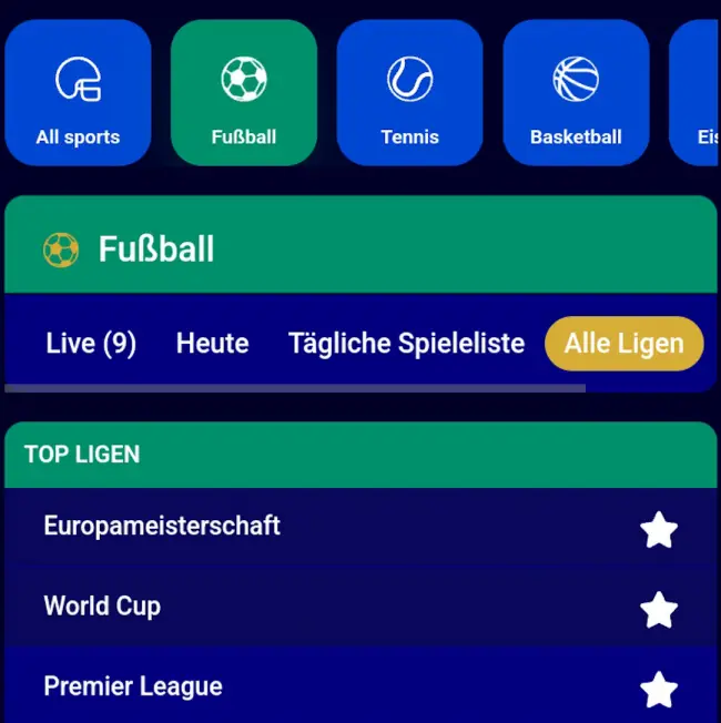 Club Riches Fußball Wettangebot