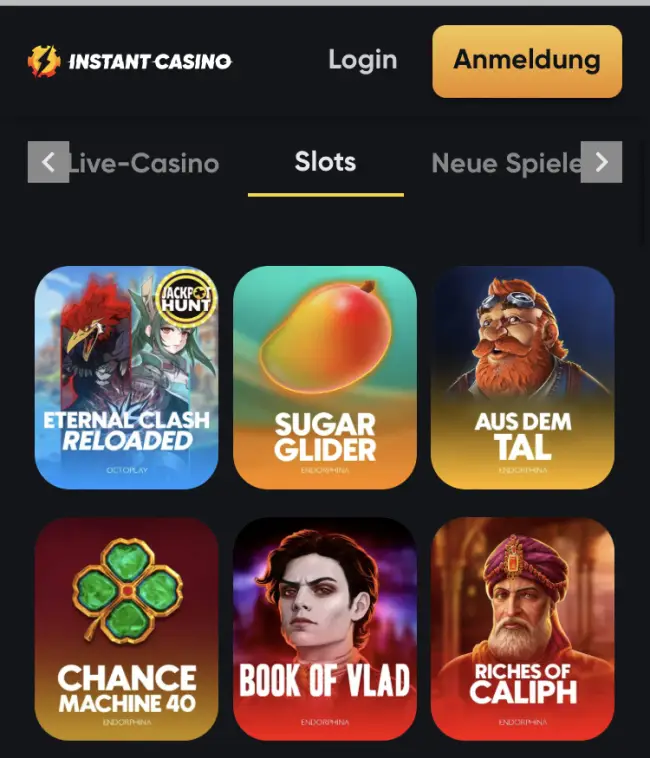 Instant Casino test