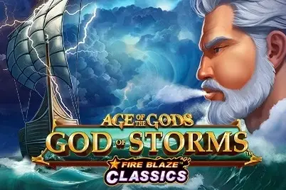Age of the Gods: God of Storms Fire Blaze Logo