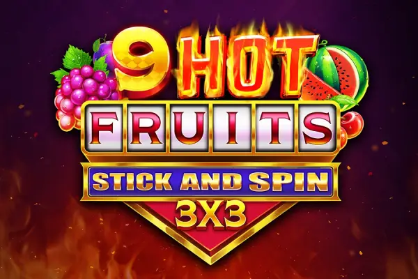 9 Hot Fruits Stick and Spin 3x3 Logo