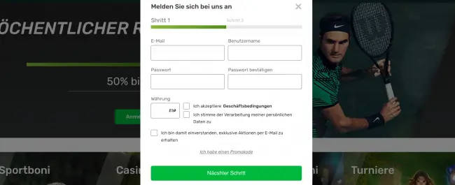 Campobet Anmeldung