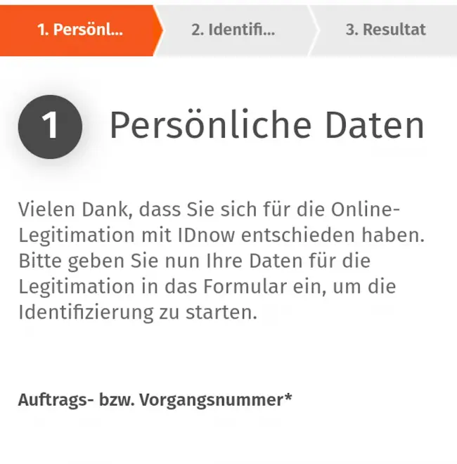 Mit IDnow die Verifizierung starten