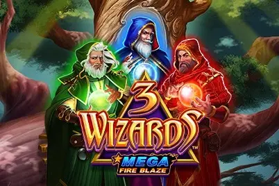 Mega Fire Blaze: 3 Wizards Logo