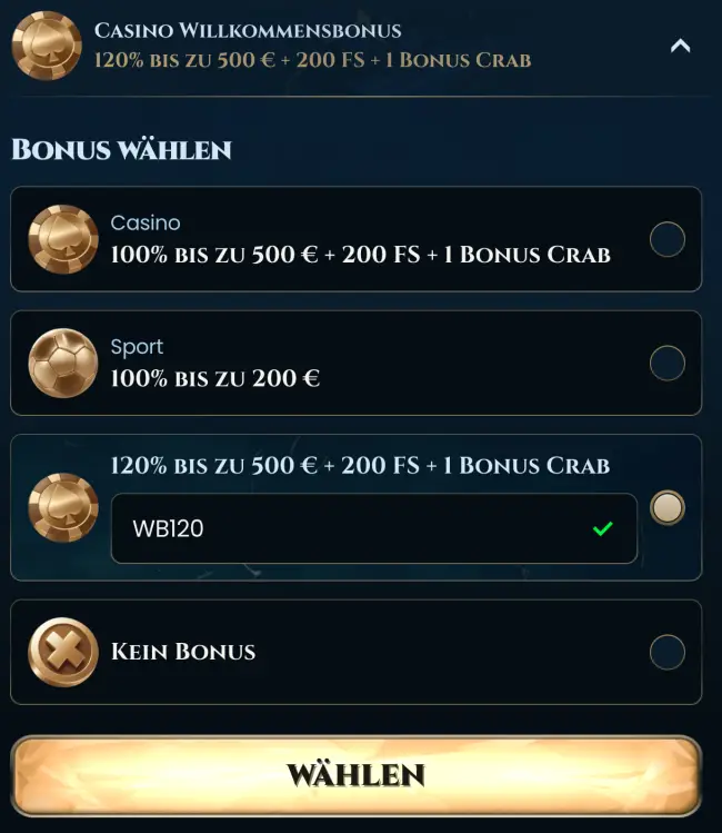 Wonderluck Casino Bonus