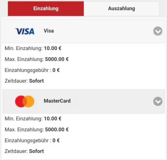 Tipwin Einzahlung