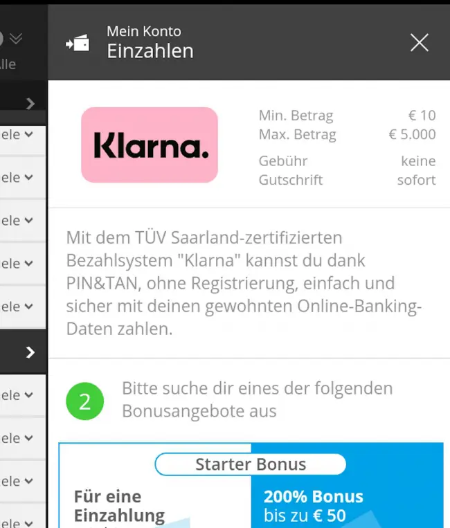 Bei NEO.bet Ersteinzahlung für den Bonus vornehmen.