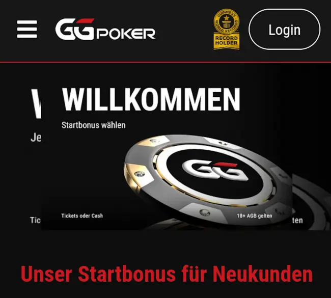 Poker-Anbieter-Willkommensbonus