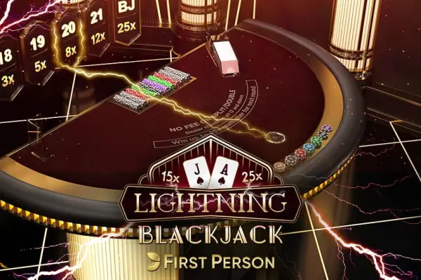 First Person Lightning Blackjack Logo