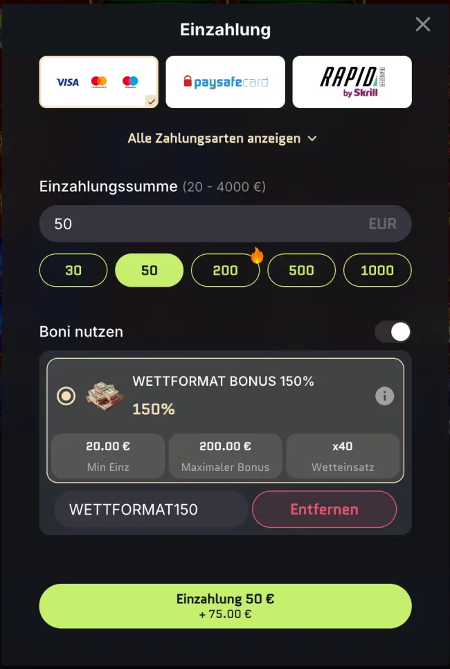 WantedWin Casino Test