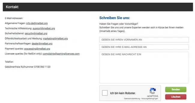 MELbet Kunden-Service