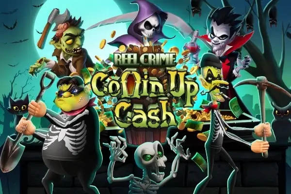 Reel Crime Coffin Up Cash Logo