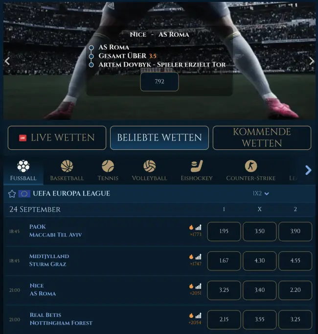 Wonderluck Sportwetten Test