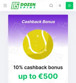 Dozenspins Cashback