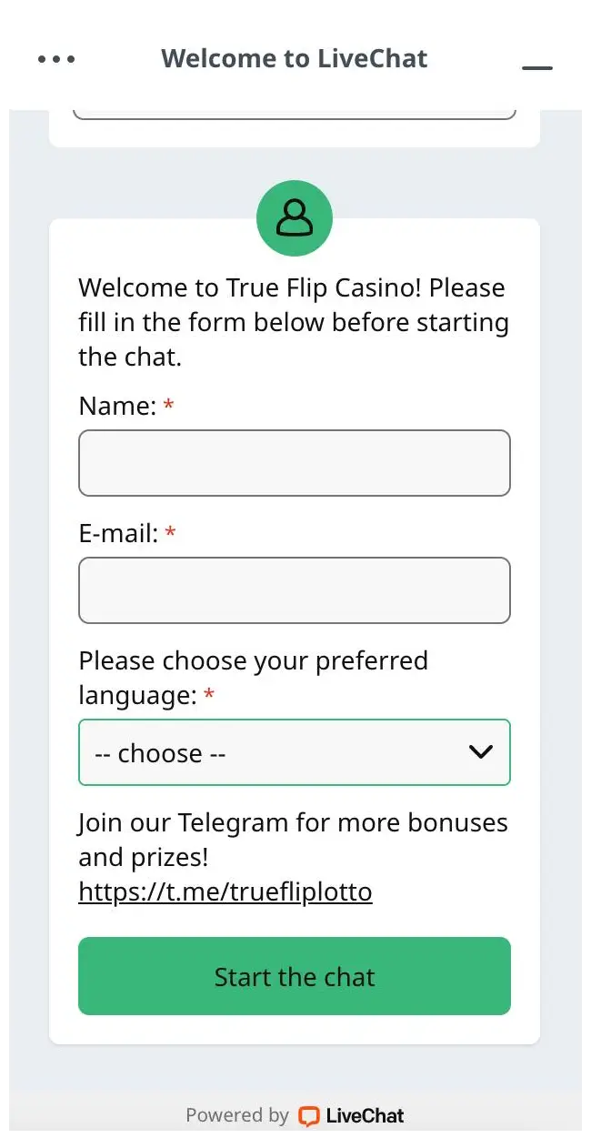 True Flip Live-Chat