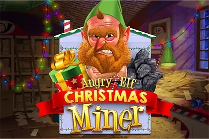 Angry Elf Christmas Miner Logo