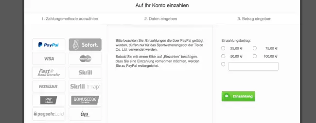 Tipico und PayPal