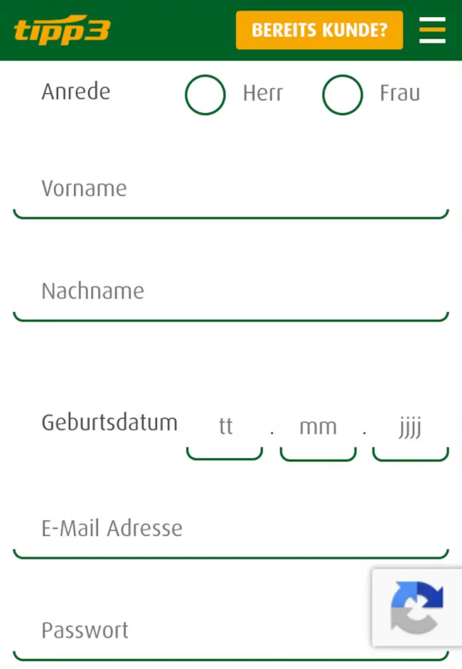 Anmeldeformular Tipp3