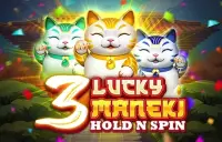 3 Lucky Maneki Hold N Spin Logo