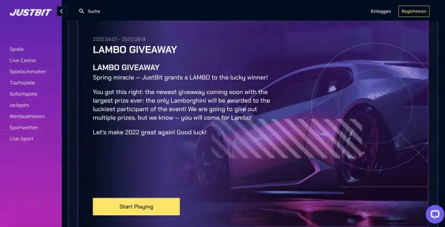 Justbit Lambo Giveaway