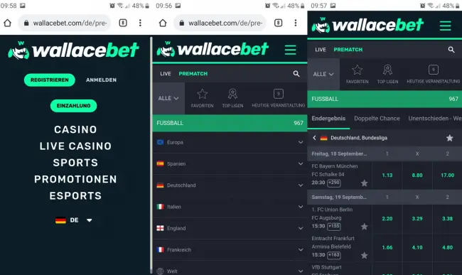 Das Wettangebot von Wallacebet ist enorm
