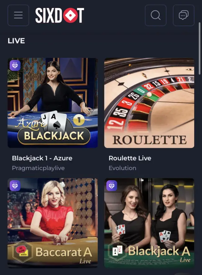 Sixdot Casino Test