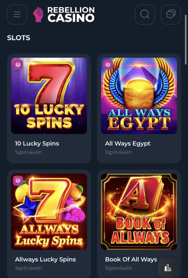 Rebellion Casino Test
