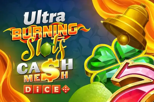 Burning Slots Cash Mesh Ultra Dice Logo