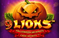 9 Lions Halloween Jackpots Logo