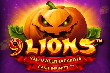 9 Lions Halloween Jackpots Logo