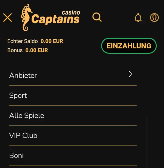 Die Sportwetten sind lediglich über einen Unterpunkt im Hauptmenü zu finden.