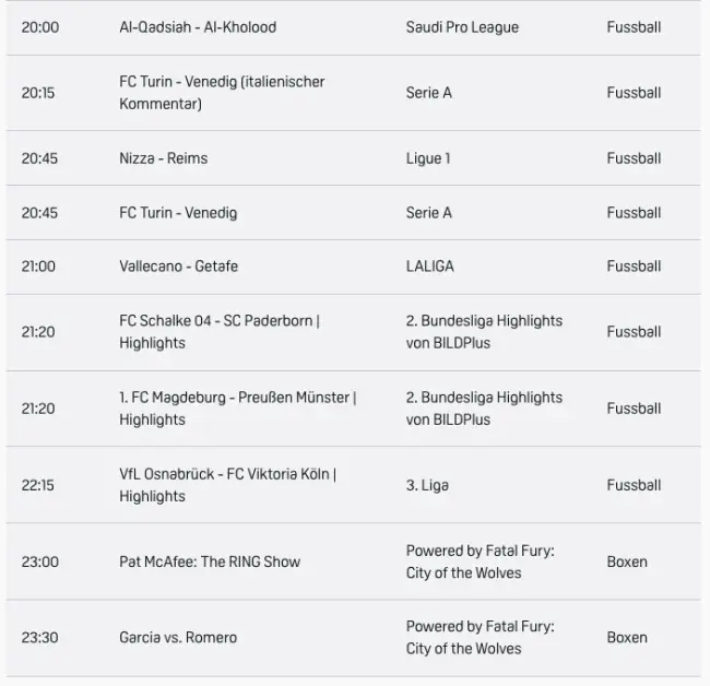 Dazn Live Freitag 1