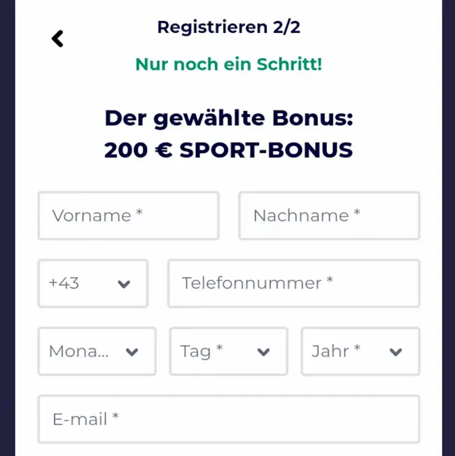 Club Riches Registrierung
