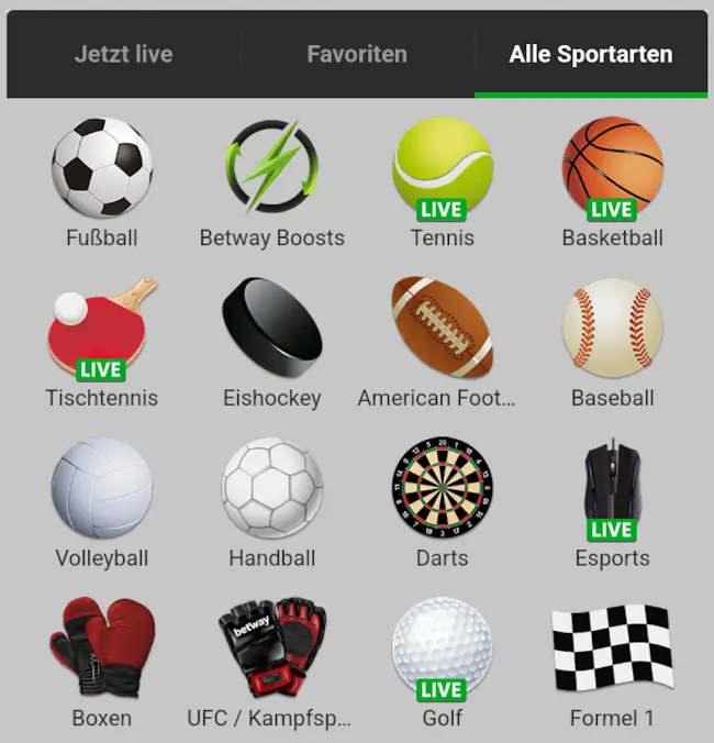 Betway Sportwetten
