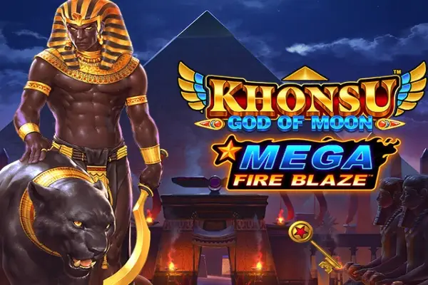 Khonsu God of Moon: Mega Fire Blaze Logo