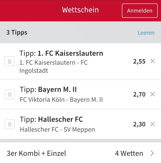 Wetten absichern