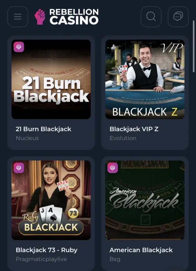 Rebellion Casino Test