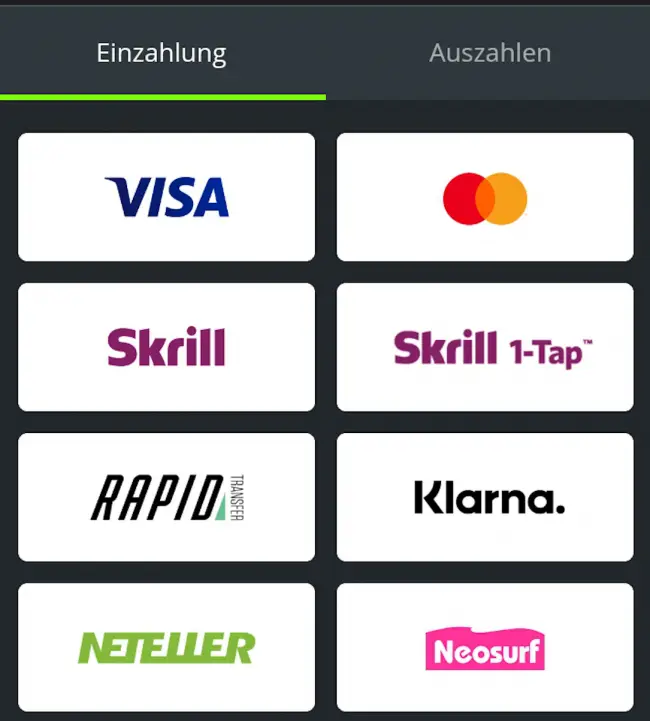 Weltbet-Einzahlungsmethoden