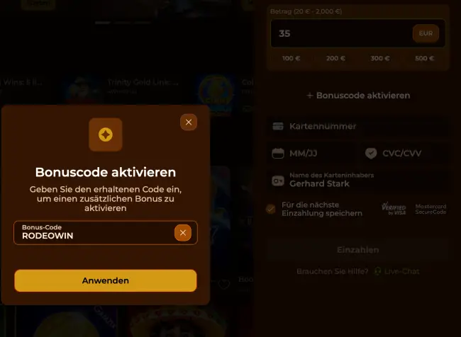 Rodeoslot Sportwetten