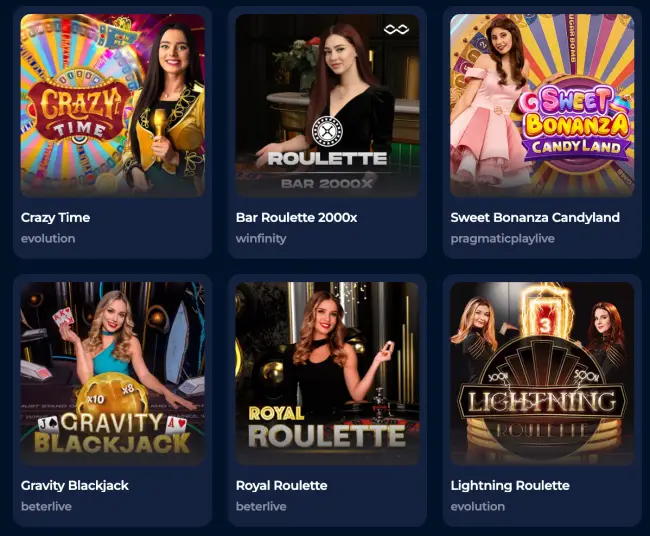 Online Casinos Live Casino
