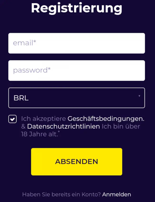 Anmeldung Crashino
