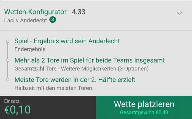 bet365 Wettschein