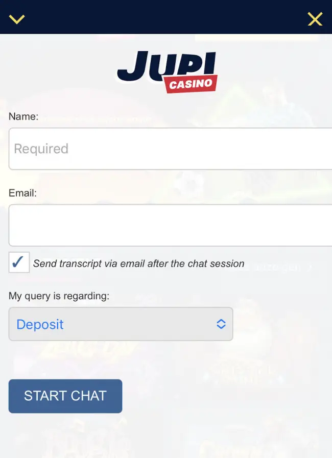 Jupi Casino, Kundenservice