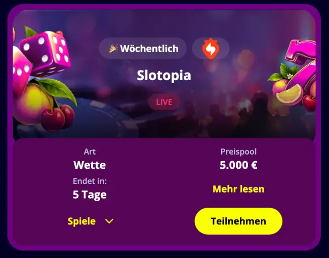 Slotoro Casino Turniere