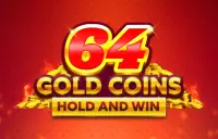 64 Gold Coins Hold and Win Logo