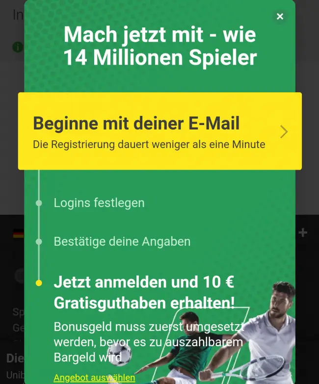 Unibet Gutschein