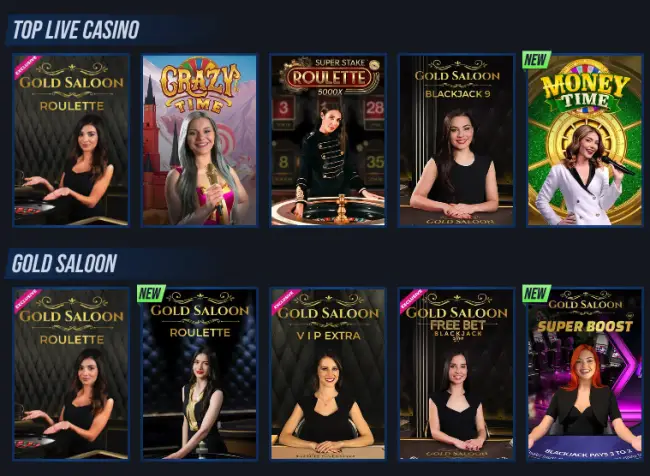 Vegashero Live Casino