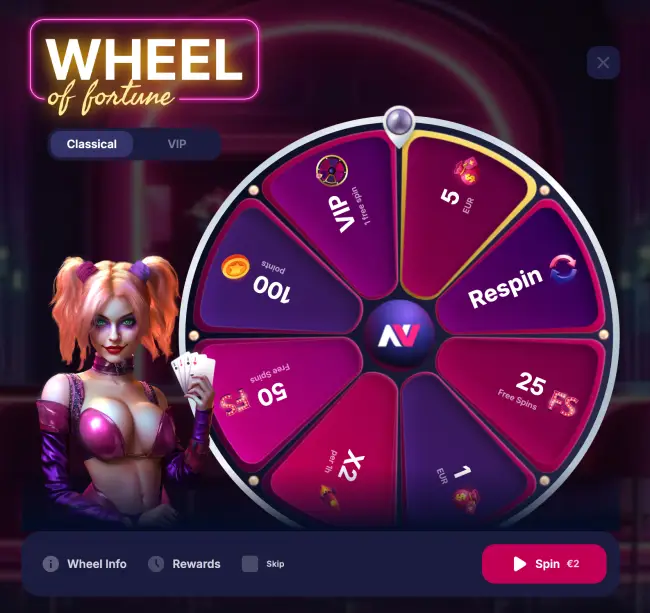 NV Casino Wheel of fortune